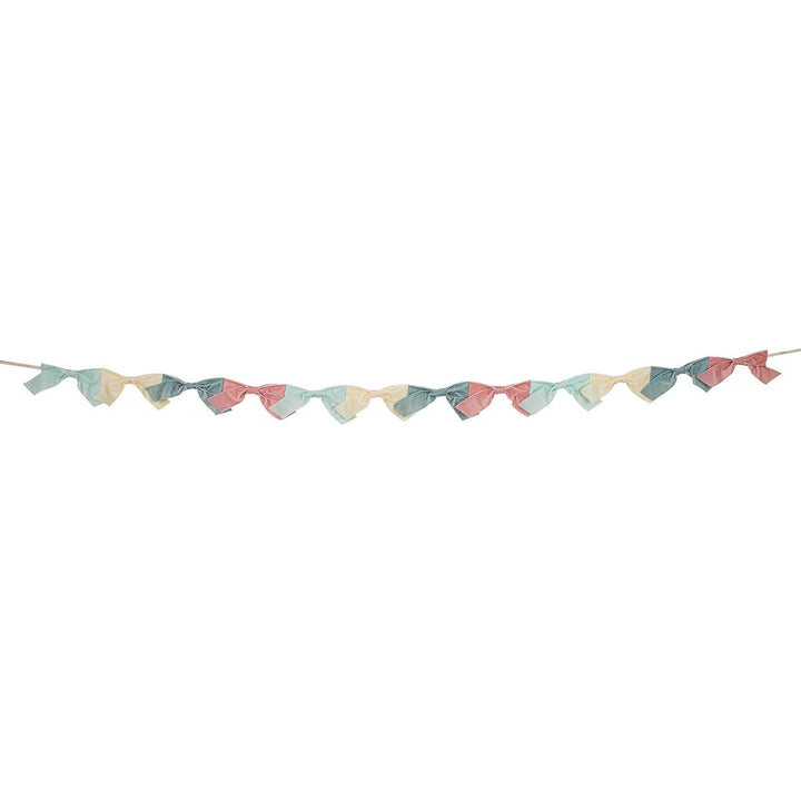 PASTEL VELVET BOW GARLAND Meri Meri Garlands & Banners PASTEL VELVET BOW GARLAND Bonjour Fete - Party Supplies