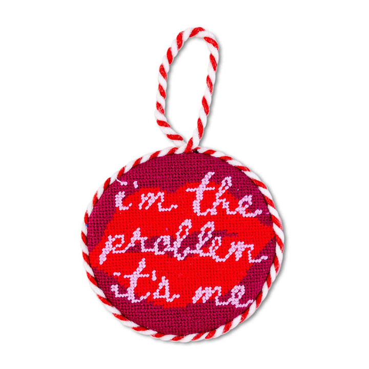 Needlepoint Ornament - It's Me Furbish Studio Needlepoint Ornament - It's Me Bonjour Fete - Party Supplies