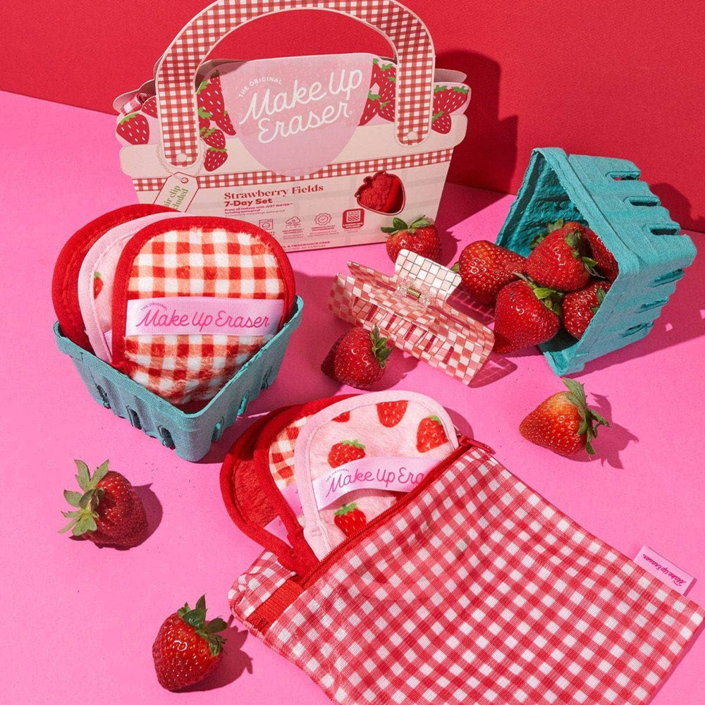 Strawberry Fields 7-Day Set | Limited Edition MakeUp Eraser Bonjour Fete - Party Supplies