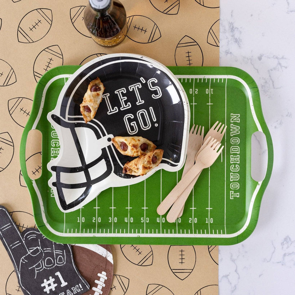 FOOTBALL KRAFT PAPER TABLE RUNNER My Mind’s Eye Table Covers & Placemats Bonjour Fete - Party Supplies