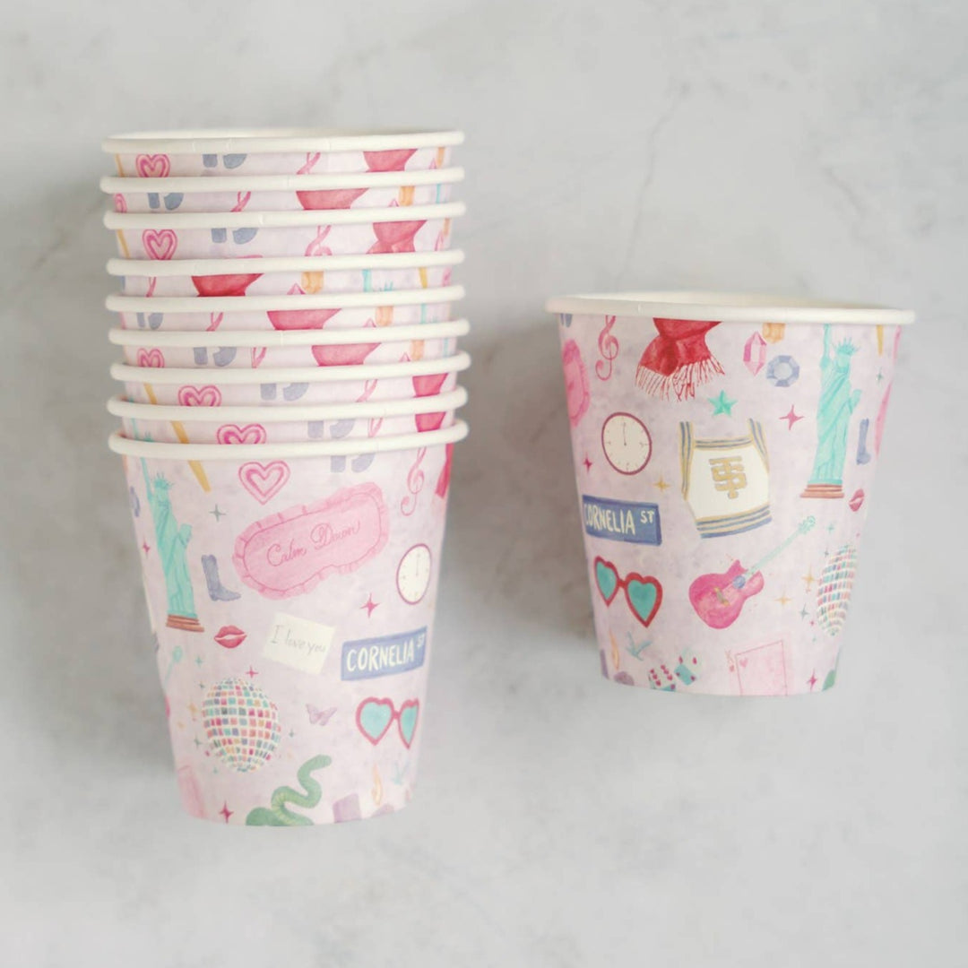 TAYLOR SWIFT ERAS ICON CUPS Gracefully Made Art Cups Bonjour Fete - Party Supplies