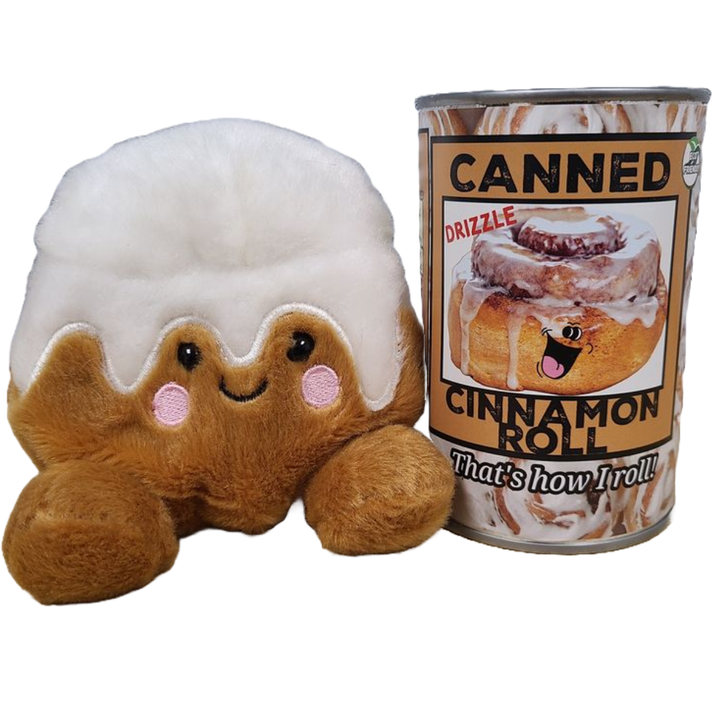 Canned Cinnamon Roll | Baking Plush in a Can w/Funny Jokes: Pop Top Lid Canned Gifts Canned Cinnamon Roll | Baking Plush in a Can w/Funny Jokes: Pop Top Lid Bonjour Fete - Party Supplies