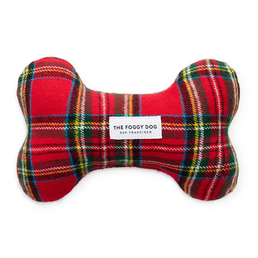 WINTER FLANNEL HOLIDAY DOG SQUEAKY TOY The Foggy Dog Holiday Pet Bonjour Fete - Party Supplies