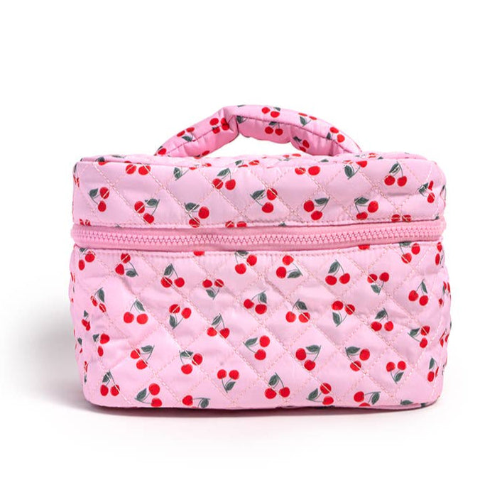 Cosmetic Travel Case / Makeup Bag - Red Cherries - Pink Living Royal Cosmetic Travel Case / Makeup Bag - Red Cherries - Pink Bonjour Fete - Party Supplies