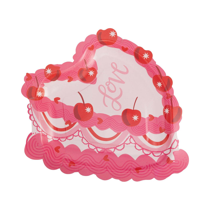 PLPL705 - Love Heart Cake Shaped Plate My Mind’s Eye PLPL705 - Love Heart Cake Shaped Plate Bonjour Fete - Party Supplies