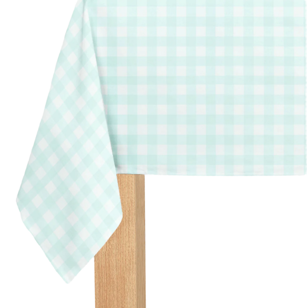 Mint Gingham Paper Tablecloth Coterie Party Supplies Mint Gingham Paper Tablecloth Bonjour Fete - Party Supplies