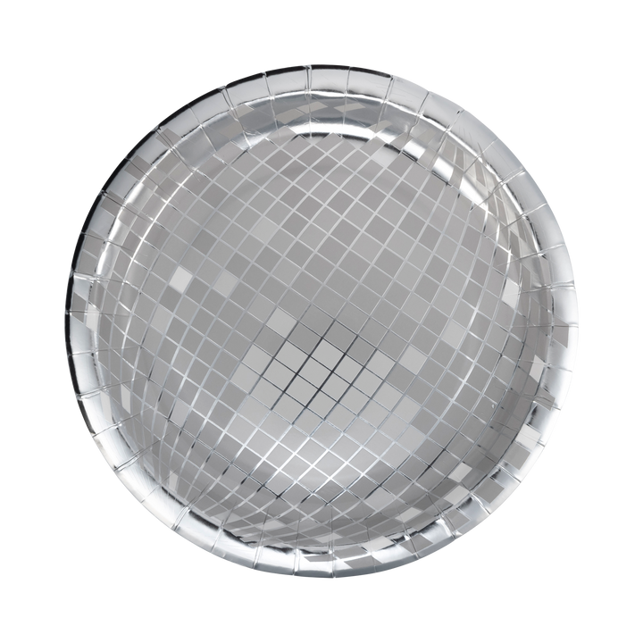 SILVER DISCO BALL PLATES My Mind’s Eye Plates SILVER DISCO BALL PLATES Bonjour Fete - Party Supplies