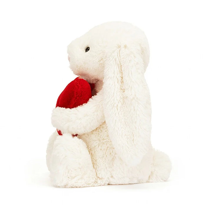 BASHFUL RED LOVE HEART BUNNY BY JELLYCAT Jellycat Dolls & Stuffed Animals Bonjour Fete - Party Supplies