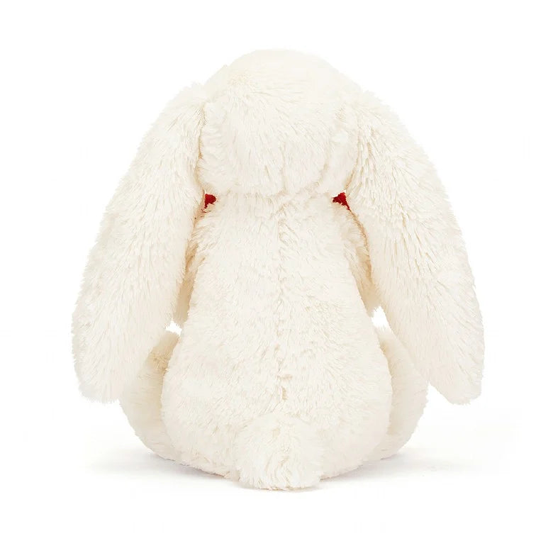 BASHFUL RED LOVE HEART BUNNY BY JELLYCAT Jellycat Dolls & Stuffed Animals Bonjour Fete - Party Supplies