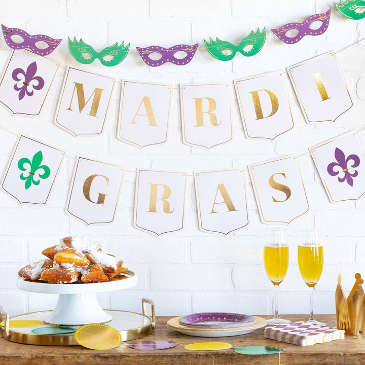 MGP141 - Mardi Gras 7" Plates My Mind’s Eye MGP141 - Mardi Gras 7" Plates Bonjour Fete - Party Supplies