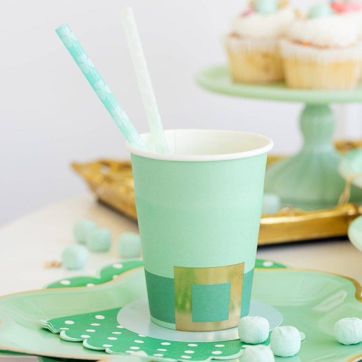 SHAMROCK COLOR CHANGING STRAWS My Mind’s Eye St. Patrick's Day SHAMROCK COLOR CHANGING STRAWS Bonjour Fete - Party Supplies