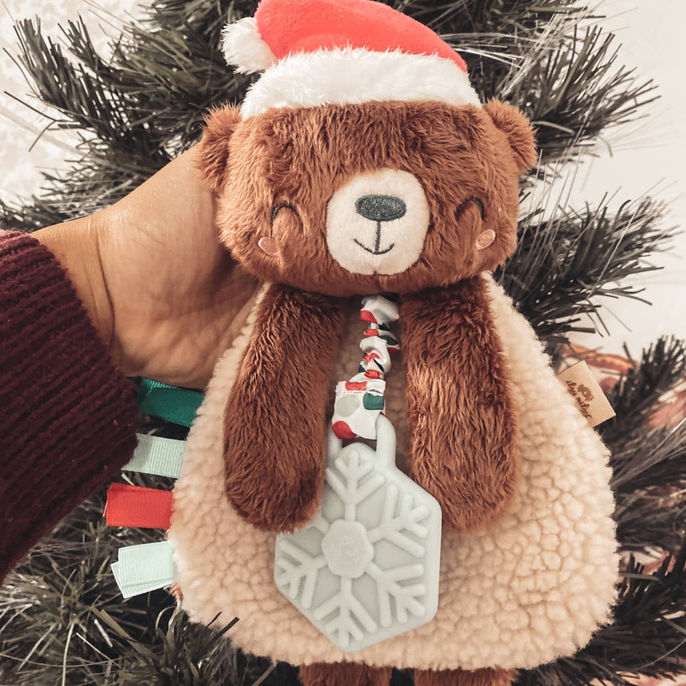 Holiday Itzy Lovey™ Plush + Teether Toy: Bear Itzy Ritzy Holiday Itzy Lovey™ Plush + Teether Toy: Bear Bonjour Fete - Party Supplies