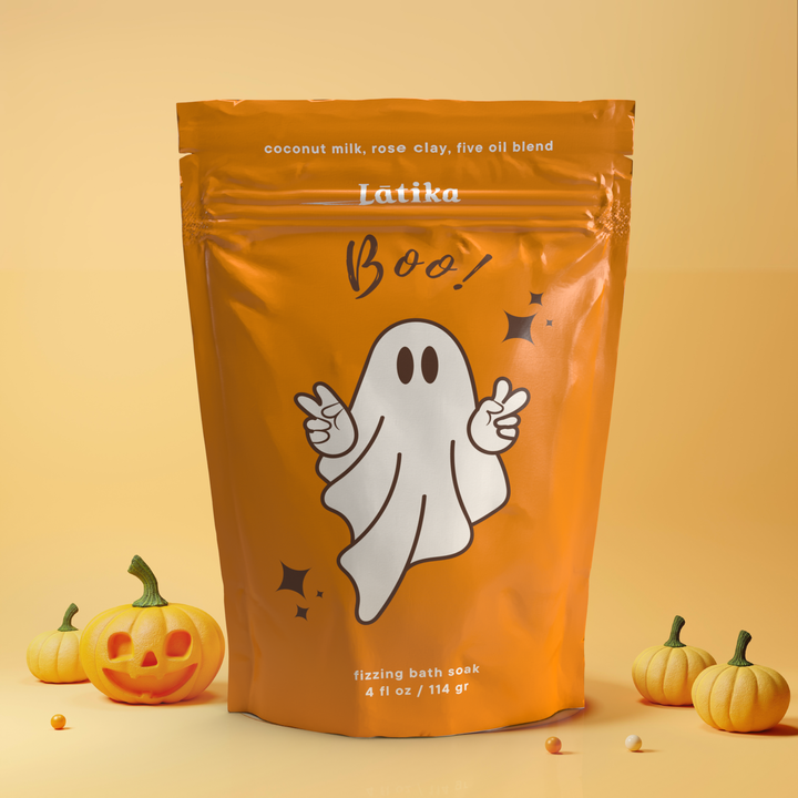 PUMPKIN SPICE HALLOWEEN BATH SOAK Latika Beauty Halloween Party Favors & Boo Baskets Bonjour Fete - Party Supplies