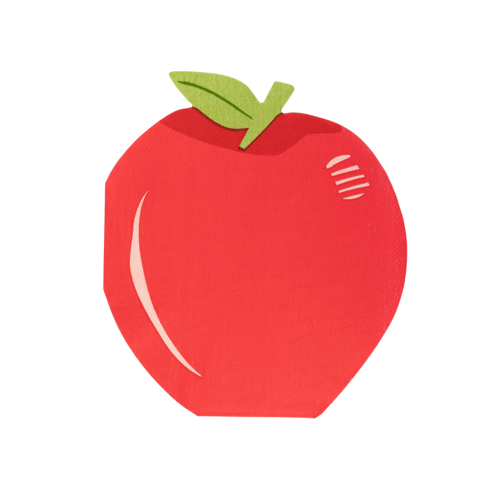 Apple Shaped Napkins Bonjour Fete Party Supplies Back To School