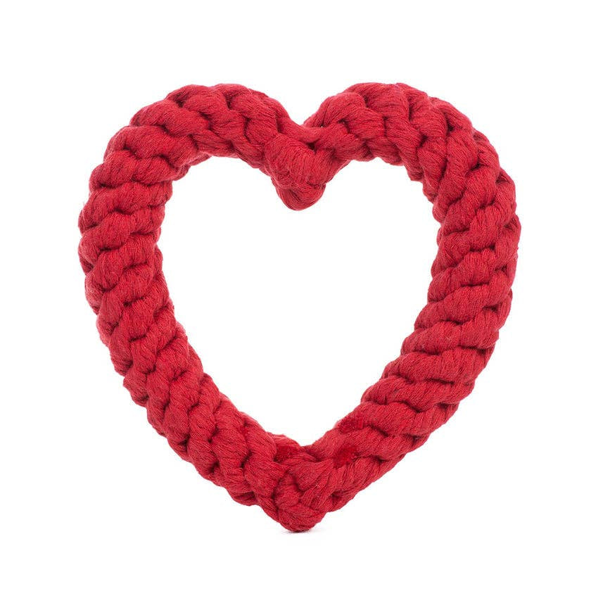 Read Heart Rope Toy (One Size) Jax & Bones Read Heart Rope Toy (One Size) Bonjour Fete - Party Supplies