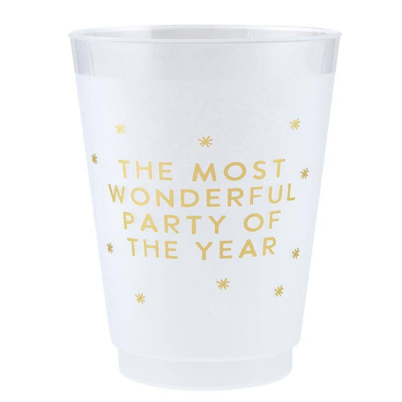 Gold Foil Frost Cups - Wonderful Party - Set of 6 Santa Barbara Design Studio by Creative Brands Gold Foil Frost Cups - Wonderful Party - Set of 6 Bonjour Fete - Party Supplies