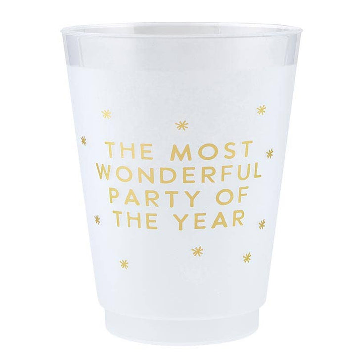 Gold Foil Frost Cups - Wonderful Party - Set of 6 Santa Barbara Design Studio by Creative Brands Gold Foil Frost Cups - Wonderful Party - Set of 6 Bonjour Fete - Party Supplies