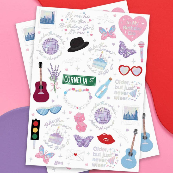 BIRTHDAY ERA SWIFTIE TATTOOS xo, Fetti Stickers & Temporary Tattoos Bonjour Fete - Party Supplies