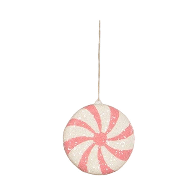 Bright Pink Peppermint Ornament by Bethany Lowe Designs Quirks! Christmas Bright Pink Peppermint Ornament by Bethany Lowe Designs Bonjour Fete - Party Supplies