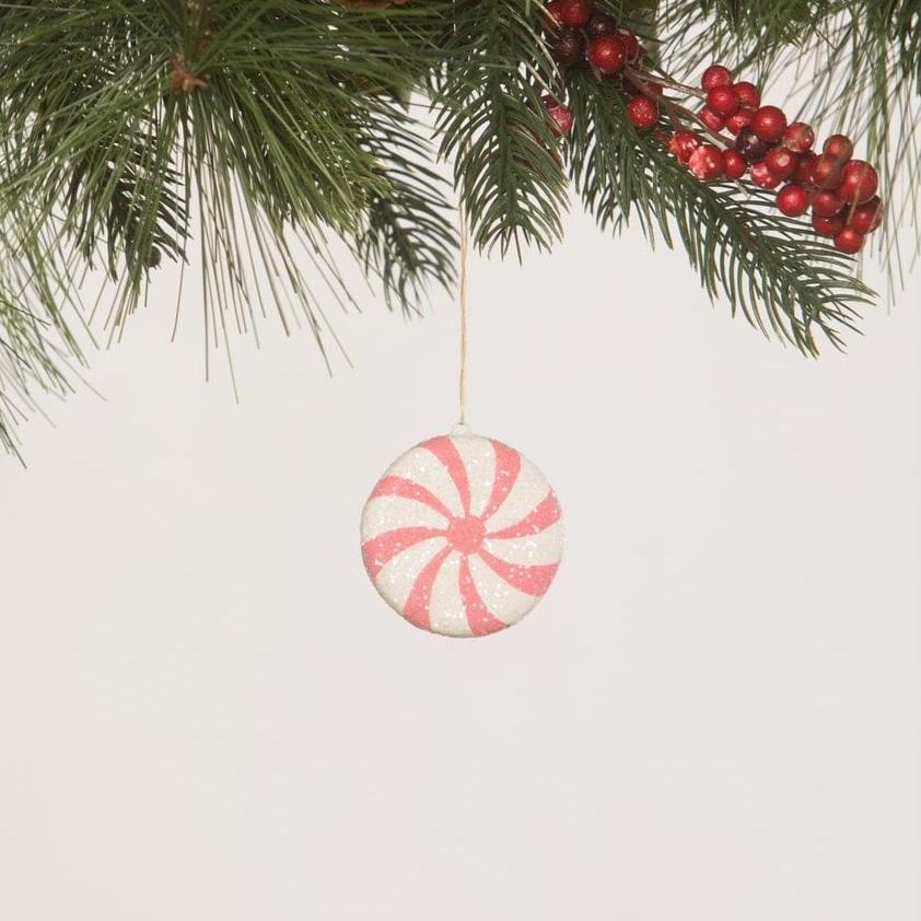 Bright Pink Peppermint Ornament by Bethany Lowe Designs Quirks! Christmas Bright Pink Peppermint Ornament by Bethany Lowe Designs Bonjour Fete - Party Supplies