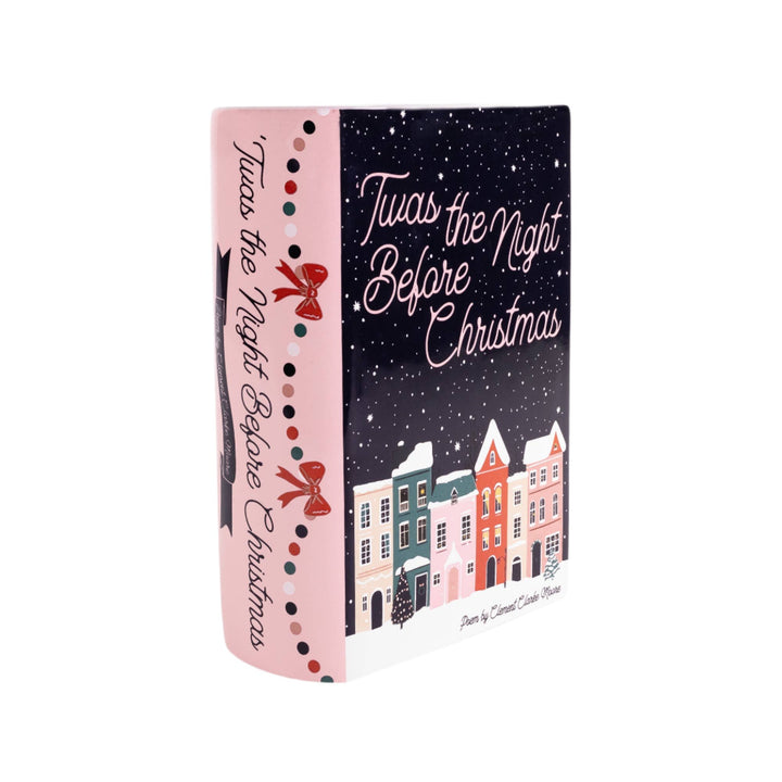 Twas The Night Before Christmas Large Book Vase Bonjour Fete Party Supplies Christmas Holiday Kitchen & Entertaining