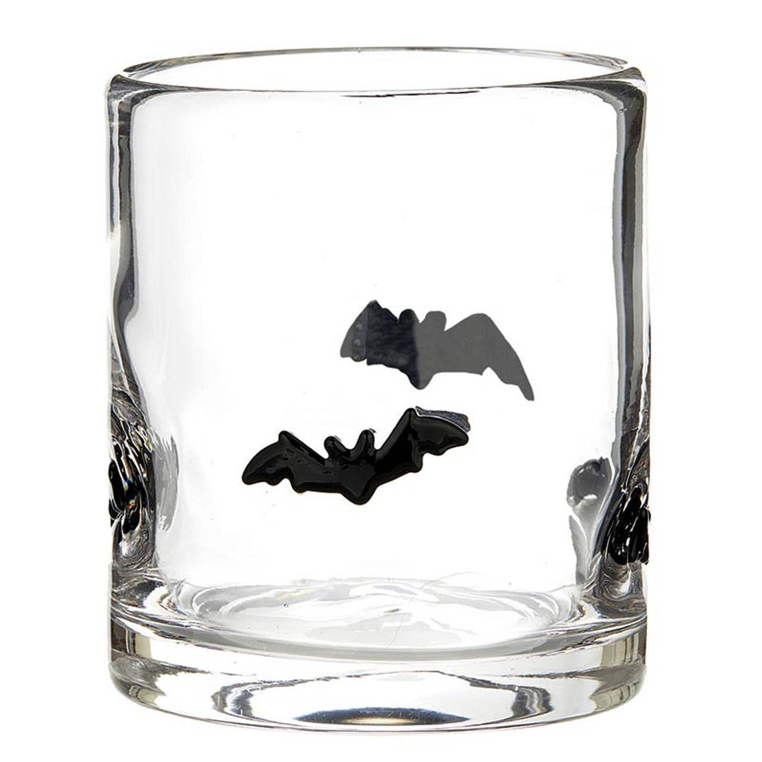 BAT ICON GLASS CUP Slant Collections by Creative Brands Halloween Party Supplies Bonjour Fete - Party Supplies