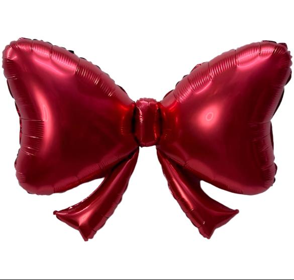 RED BOW FOIL BALLOON Burst Party Co Balloons RED BOW FOIL BALLOON Bonjour Fete - Party Supplies