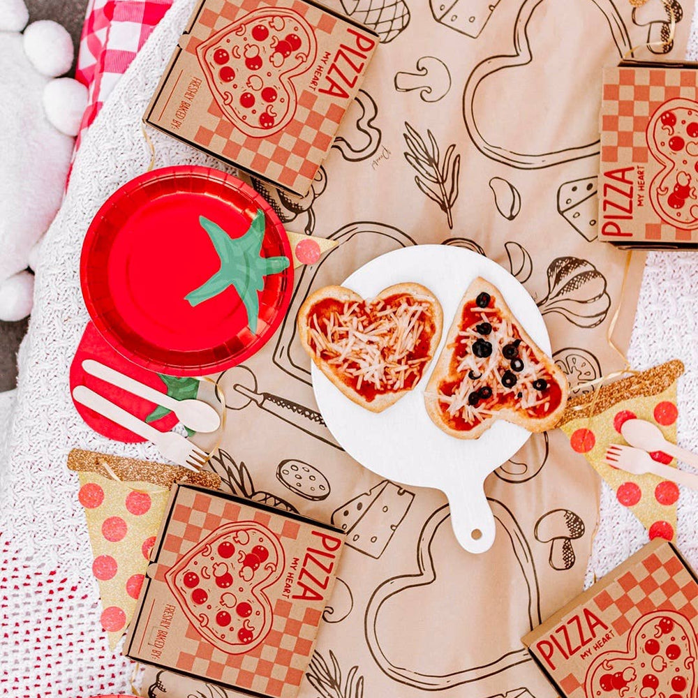 DIY Mini Pizza Take Out Boxes (Set of 4) Party by PUNCH! DIY Mini Pizza Take Out Boxes (Set of 4) Bonjour Fete - Party Supplies