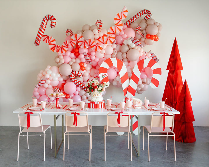 CANDY CANE STRIPE HONEYCOMB GARLAND Meri Meri Bonjour Fete - Party Supplies