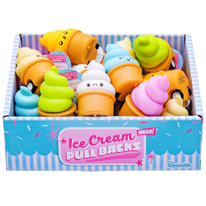 ICE CREAM PULL BACK TOY Toysmith Toys ICE CREAM PULL BACK TOY Bonjour Fete - Party Supplies