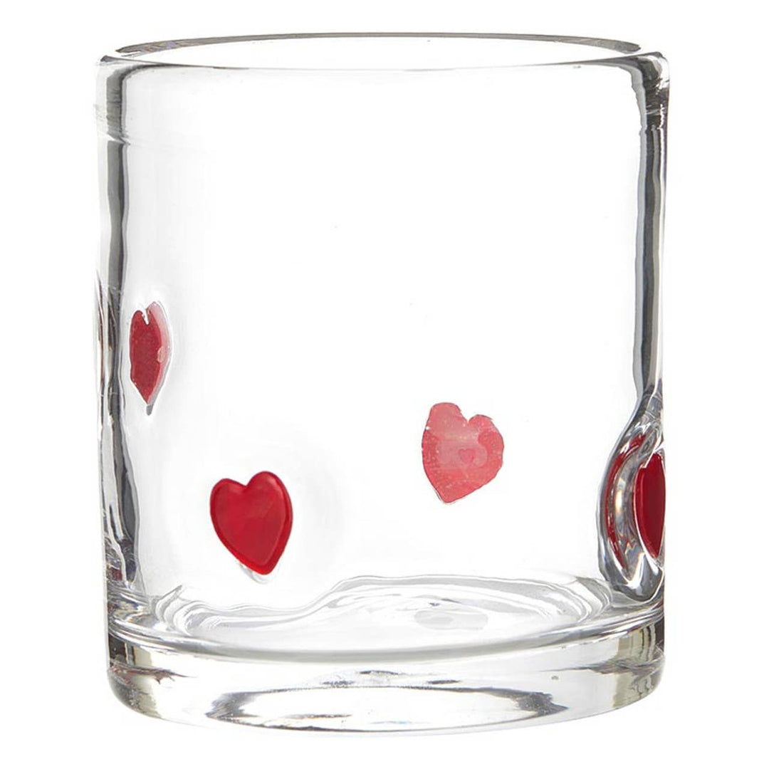 DOF Icon Glass - Hearts: Glass Slant Collections by Creative Brands DOF Icon Glass - Hearts: Glass Bonjour Fete - Party Supplies