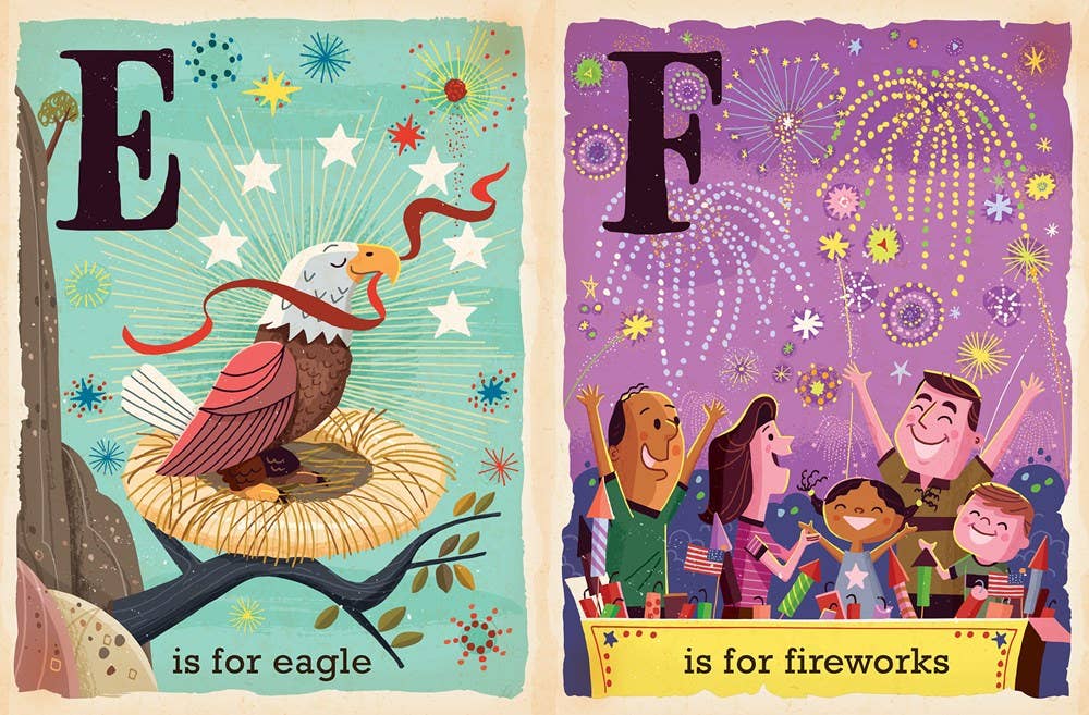 A IS FOR AMERICA: A PATRIOTIC ALPHABET BOOK Gibbs Smith 4th of July A IS FOR AMERICA: A PATRIOTIC ALPHABET BOOK Bonjour Fete - Party Supplies