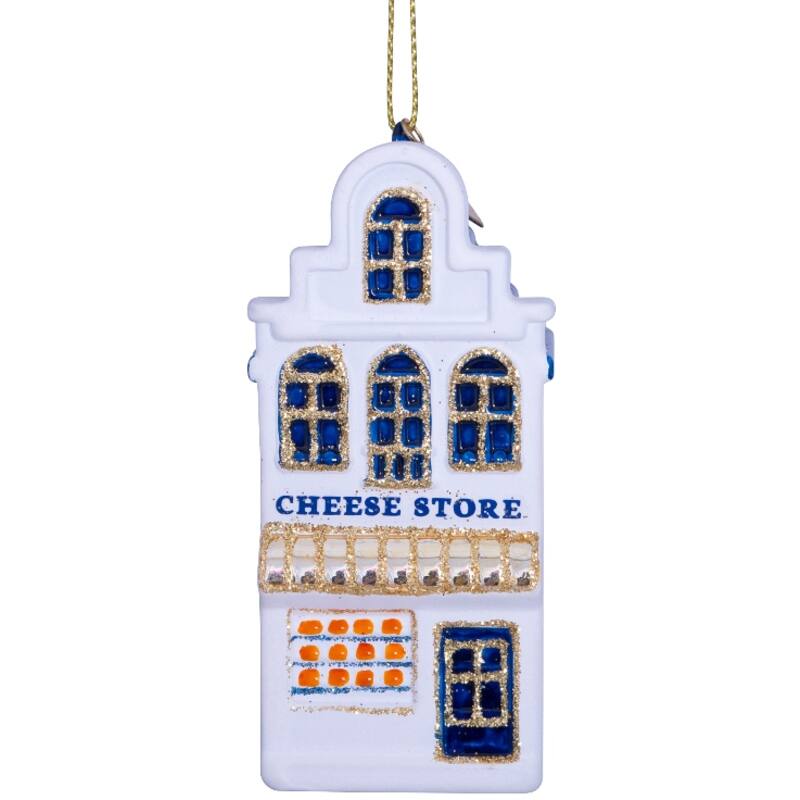 CHEESE STORE GLASS ORNAMENT Vondels Christmas Ornament Bonjour Fete - Party Supplies