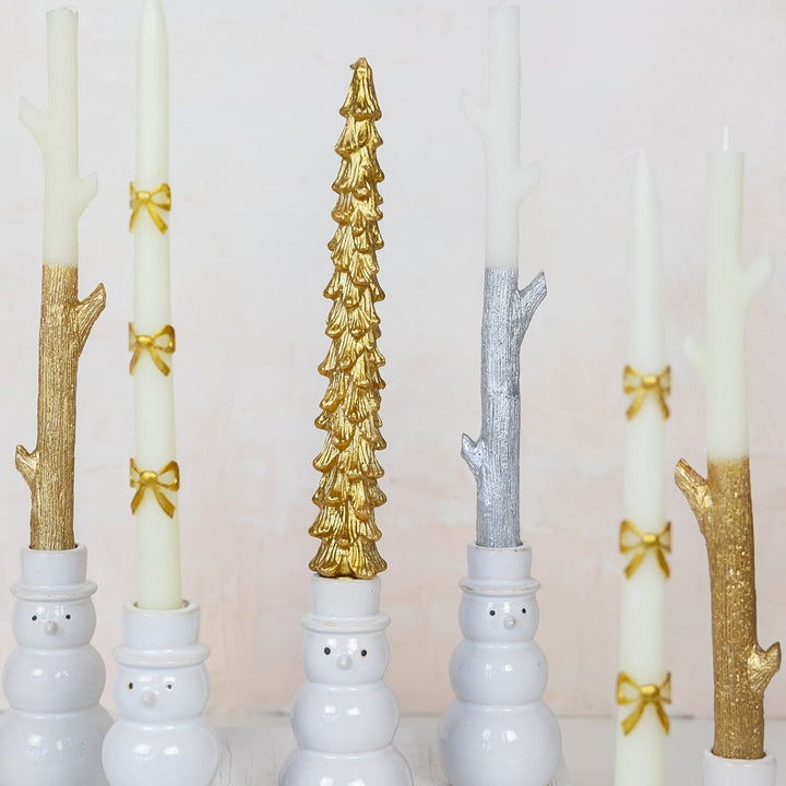 GOLD DIPPED STICK CANDLES Meri Meri Christmas Holiday Kitchen & Entertaining GOLD DIPPED STICK CANDLES Bonjour Fete - Party Supplies