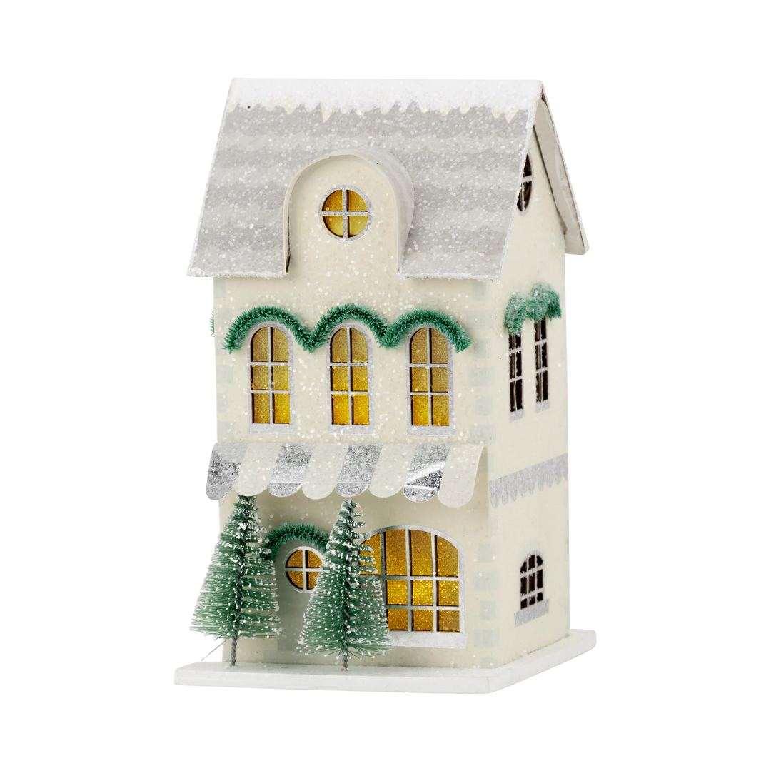 CHRISTMAS VILLAGE HOUSE My Mind’s Eye Christmas Trees & Houses Bonjour Fete - Party Supplies