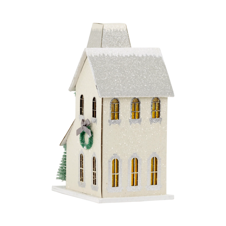 CHRISTMAS VILLAGE INN My Mind’s Eye Christmas Trees & Houses Bonjour Fete - Party Supplies