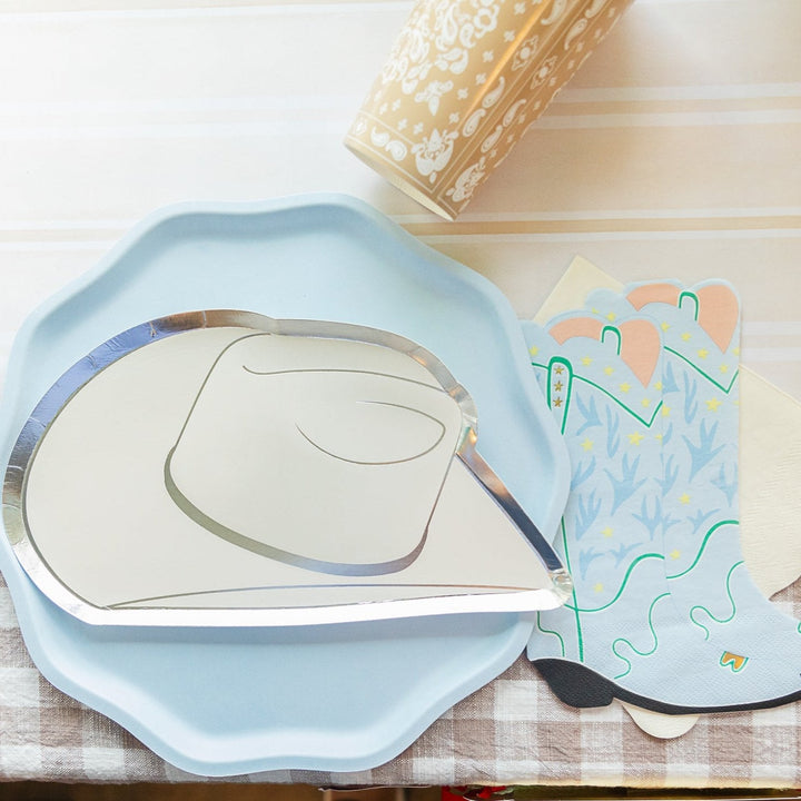 SKY BLUE COMPOSTABLE DINNER PLATES Bonjour Fete Bonjour Fete - Party Supplies