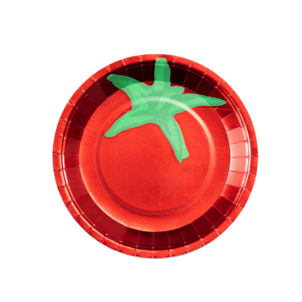 Tomato Pizza Paper Plates (8 pieces) Party by PUNCH! Tomato Pizza Paper Plates (8 pieces) Bonjour Fete - Party Supplies