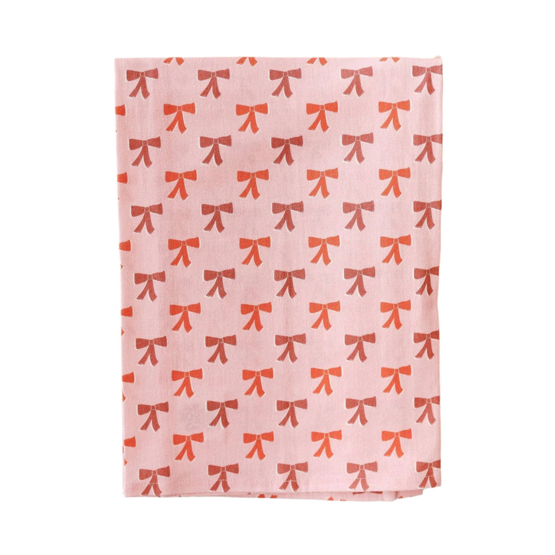 RED BOWS TEA TOWEL Doe A Deer Valentine's Day Baking Bonjour Fete - Party Supplies