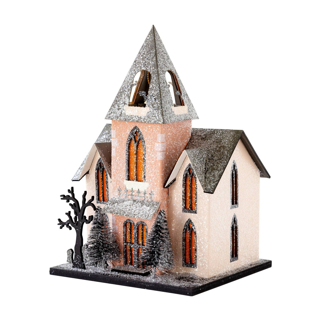 HALLOWEEN CHURCH HAUNTED VILLAGE HOUSE My Mind’s Eye Halloween Home Decor Bonjour Fete - Party Supplies