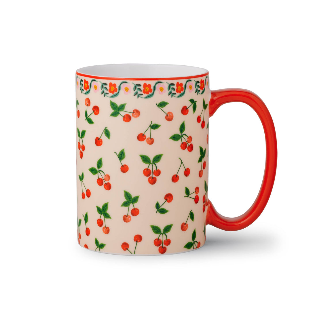 Cherries Porcelain Mug Rifle Paper Co. Cherries Porcelain Mug Bonjour Fete - Party Supplies