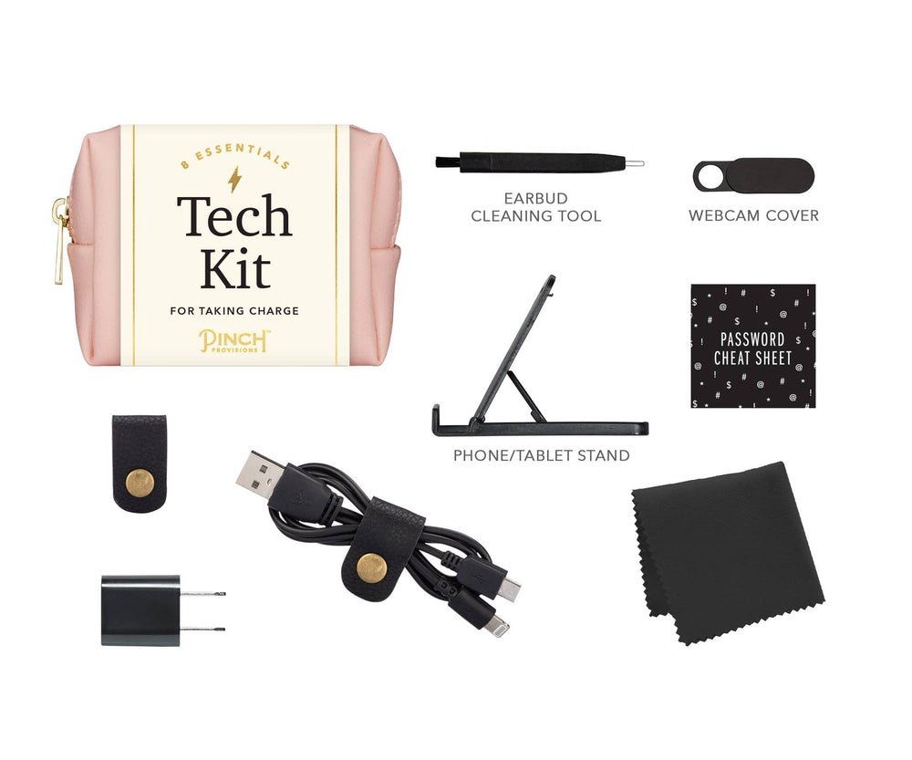 BLUSH PINK PUFFER TECH KIT Pinch Provisions Stocking Stuffers & Holiday Party Favors Bonjour Fete - Party Supplies