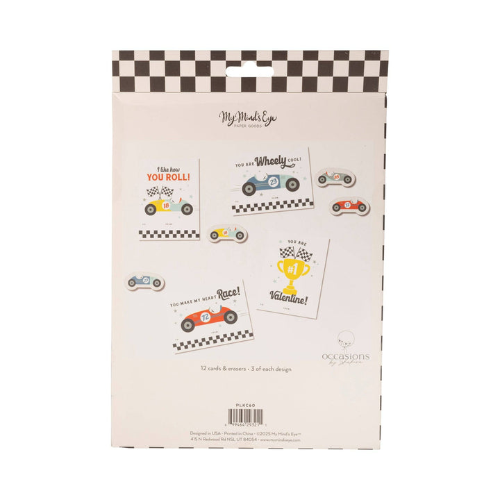 PLKC60 - Race Car Valentines Cards My Mind’s Eye PLKC60 - Race Car Valentines Cards Bonjour Fete - Party Supplies