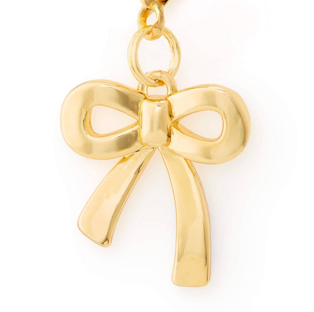 Gold Bow Collar Charm The Foggy Dog Gold Bow Collar Charm Bonjour Fete - Party Supplies