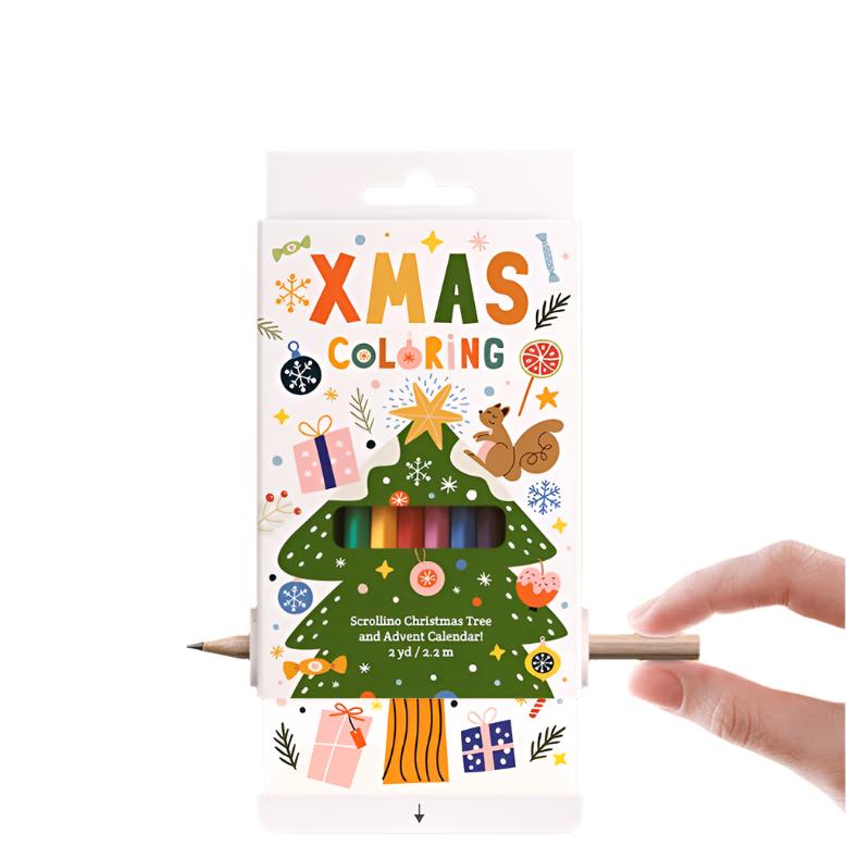 Christmas Tree & Advent Calendar Coloring Activity Bonjour Fete Party Supplies Stocking Stuffers