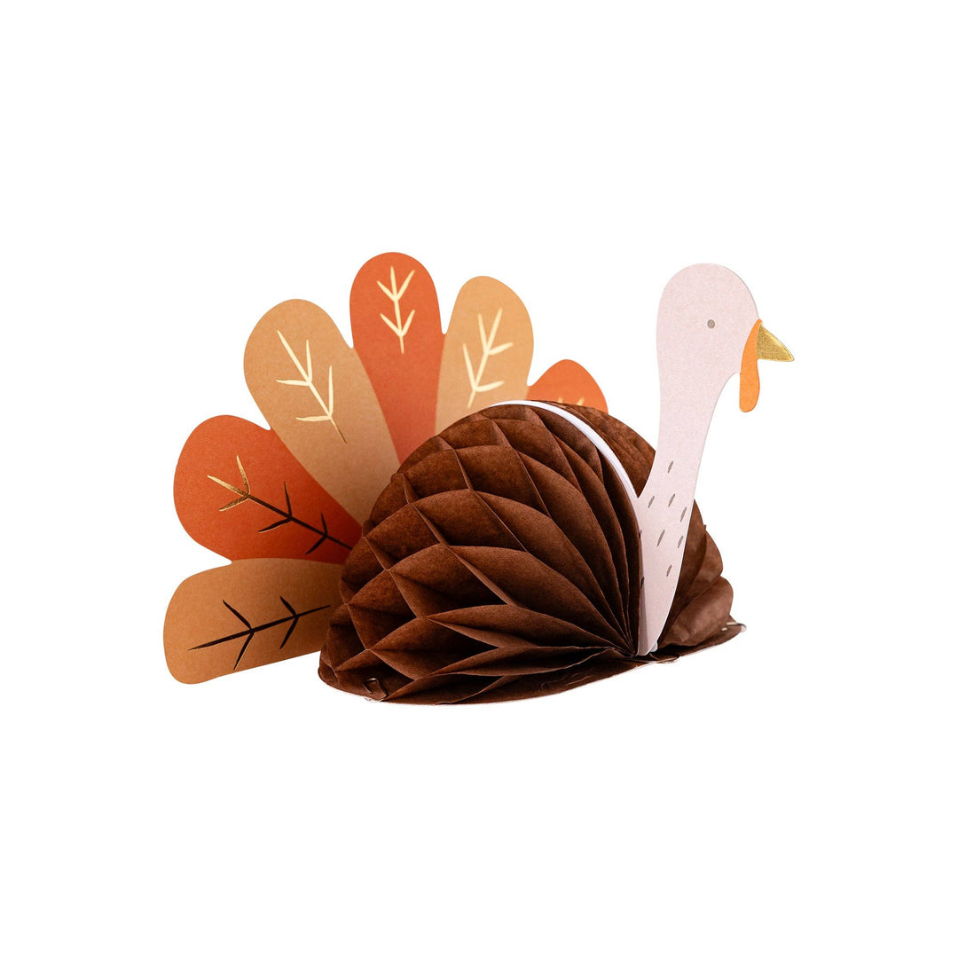 THANKSGIVING HONEYCOMB TURKEYS My Mind’s Eye Thanksgiving Party Decorations Bonjour Fete - Party Supplies