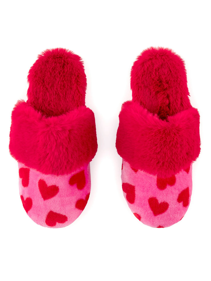 FELICITY HEARTS SLIPPERS: S/M Shiraleah FELICITY HEARTS SLIPPERS: S/M Bonjour Fete - Party Supplies