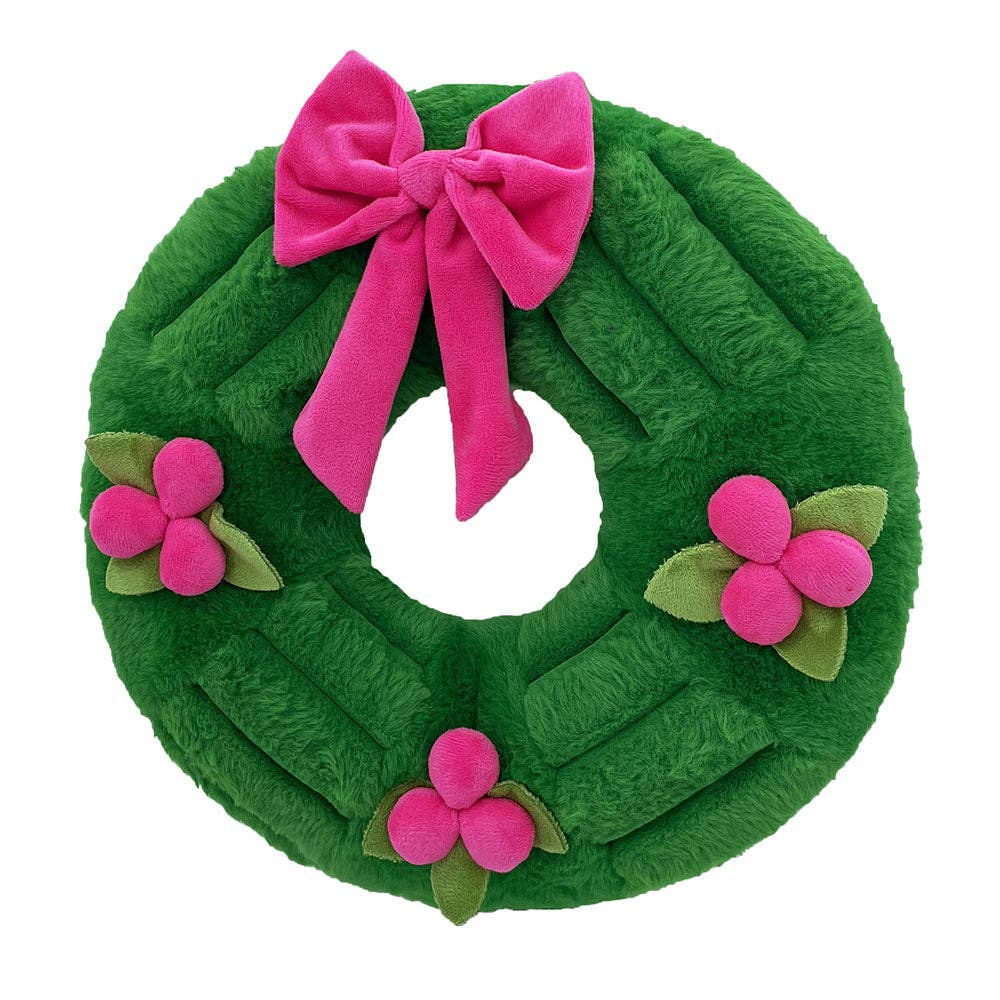 15" Christmas Wreath - Pink PETLOU, INC. Bonjour Fete - Party Supplies