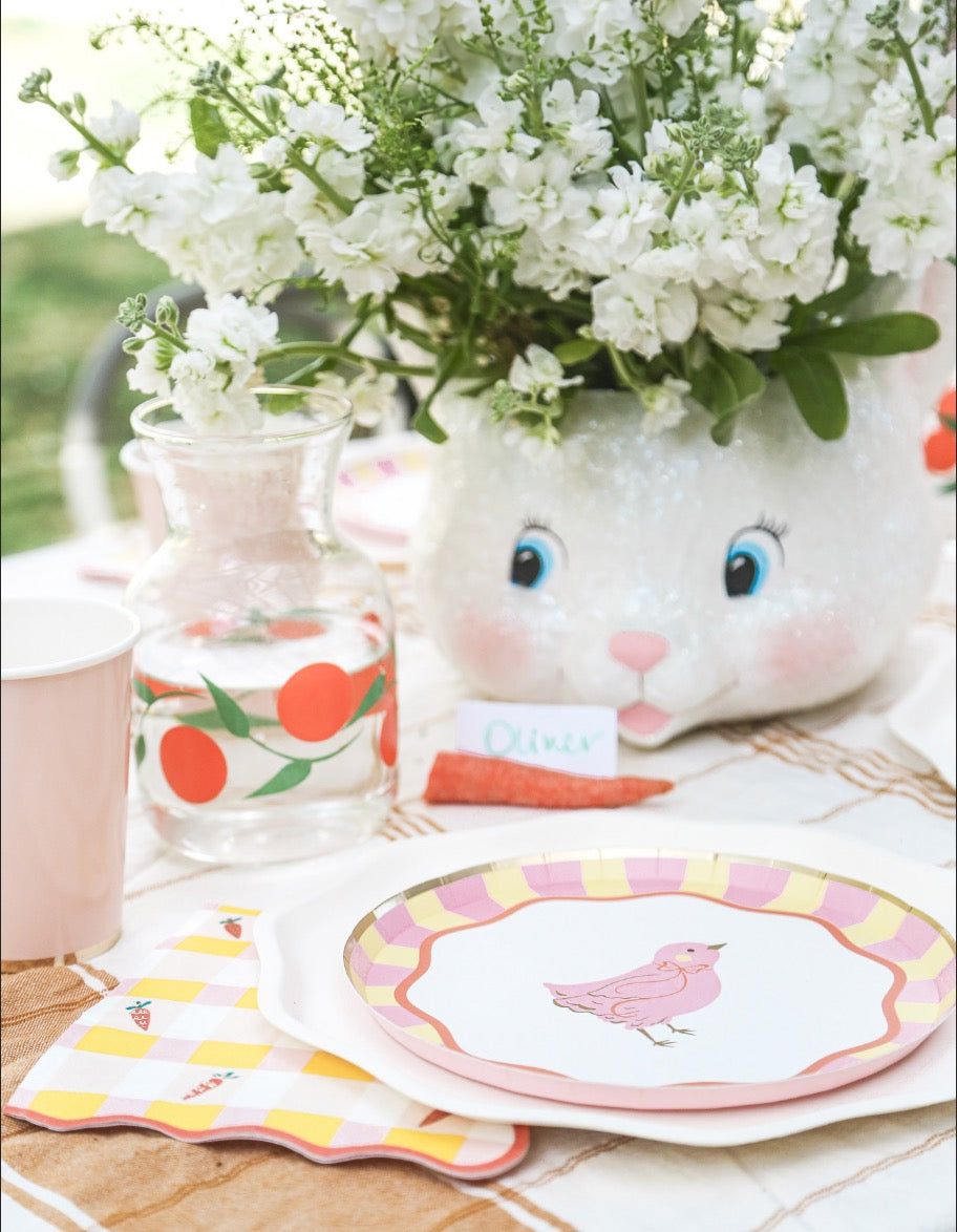 SWEET BUNNY EASTER BUCKET Bethany Lowe Designs Easter Home SWEET BUNNY EASTER BUCKET Bonjour Fete - Party Supplies