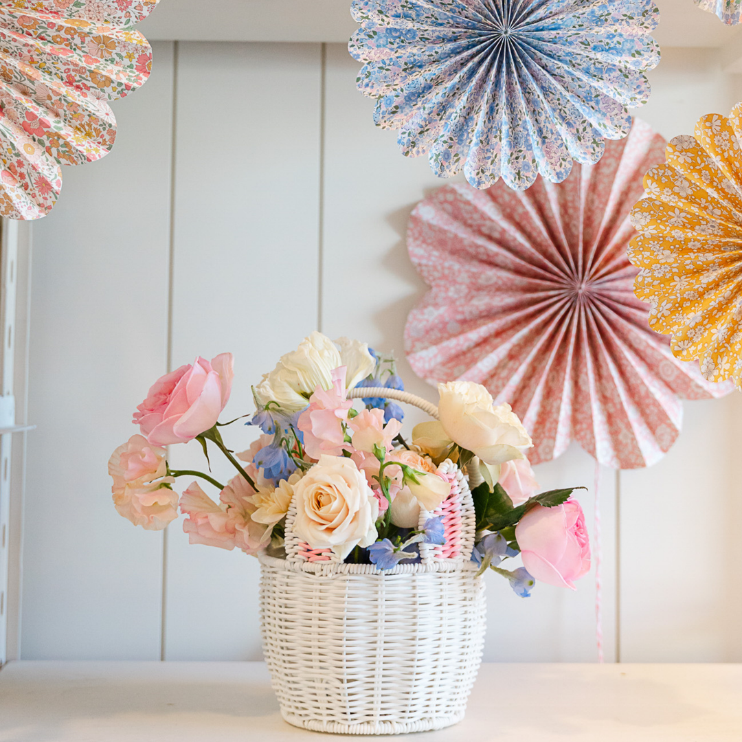 LIBERTY PAPER PINWHEEL DECORATIONS Meri Meri Hanging Decorations LIBERTY PAPER PINWHEEL DECORATIONS Bonjour Fete - Party Supplies